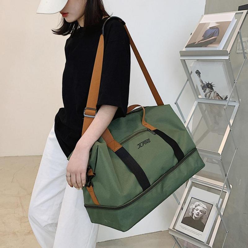 Duffle Bag Independent Shoe Holder Large Capacity Reusable Strong Load Bearing Multi-pocket Storage Splash-proof Dry Wet Outdoor Fitness Bag Travel