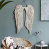 2pcs  1 Pc Wing +1 Pc Moon Tapestry  Handcraft Symmetrical Design Woven Tapestry Bohemian Home Decor Angel Wings Macrame