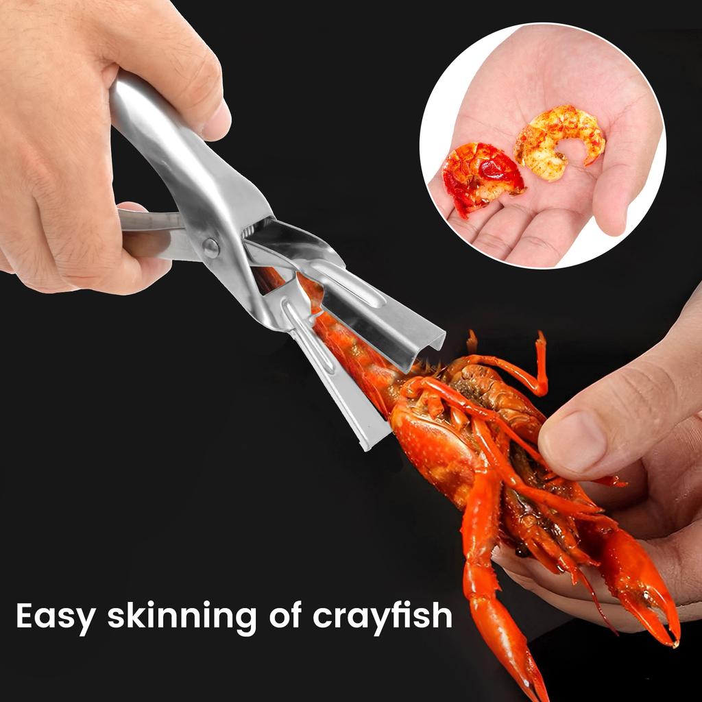 3 Pcs Crawfish Peeler Stainless Steel Crawfish Sheller Tool Efficient Crayfish Peeler for Home Gathering Holiday Seafood Party