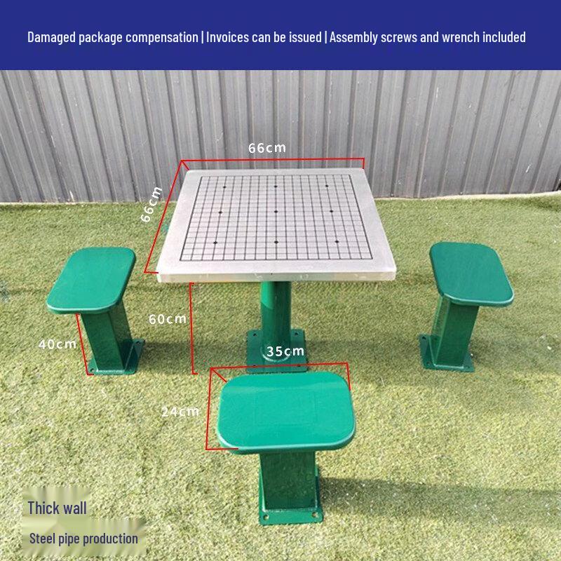 Outdoor Stainless Steel Magnetic Multi-Game Chess Table