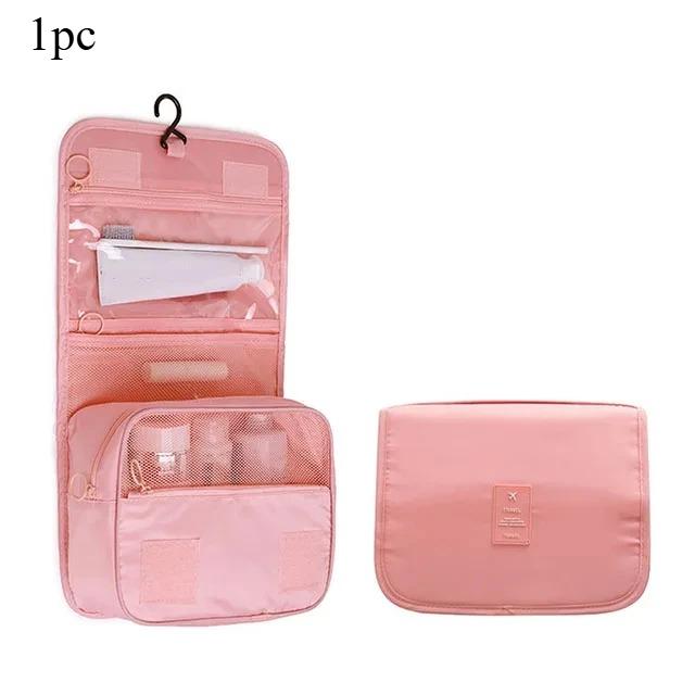 1pc Travel Makeup Bag Waterproof Toiletry Organizer High Quality Women Neceser Bathroom Hook Wash Pouch Hook Makeup Storage Bag