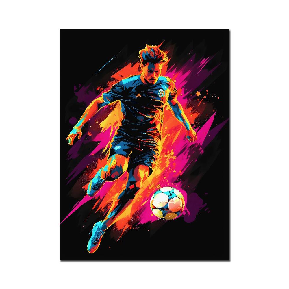 

Абстрактный Футбольный Спортсмен Плакат Декоративный Игровой Контроллер Цвет Всплеск Чернил Холст Картина Детская Спальня Декор Гостиной 21x30cm No Framed