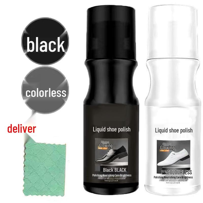 Colorless Liquid Shoe Polish & Care Oil with Integrated Brush