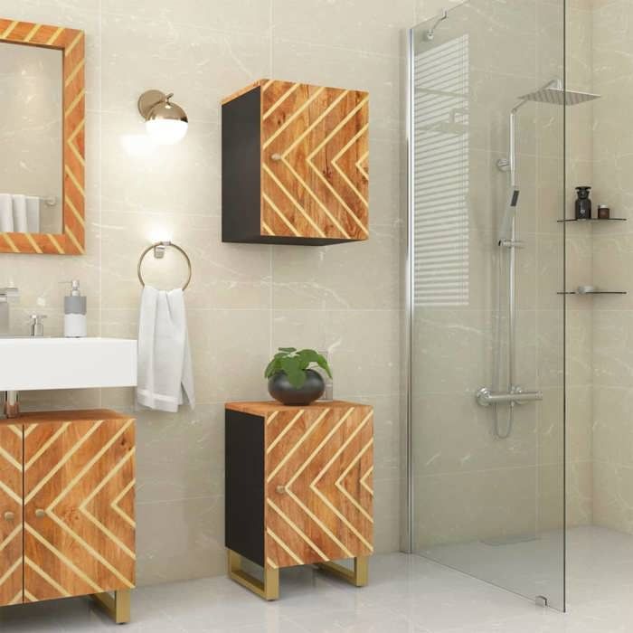 VidaXL Bathroom Cabinet, Cupboard with Legs, Cabinet with Door, Interior Toilet Storage Furniture, Modern, 356804