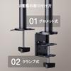 ErGear PC Monitor Arm 2 Screens Types Load Capacity 8kg Display Arm Dual VESA Standard Adjustment 13-32 100100 Multi-Angle