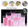 100 Pcs/Pack Small Zip Lock Plastic Bags, Reclosable Transparent Bag, Shoe Bag Vacuum Storage Bag, Poly Clear Bags Thickness 0.05mm
