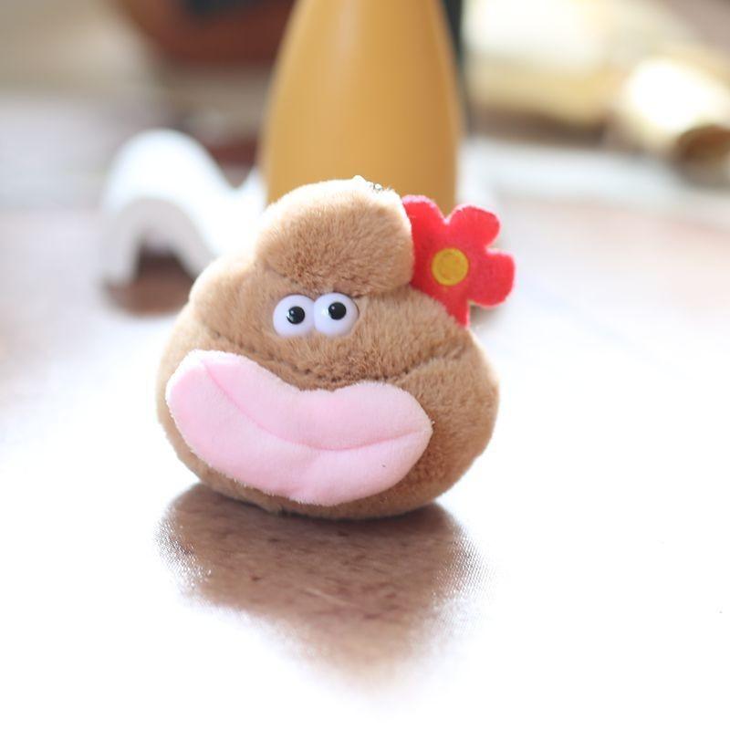 Plush Lips Thick Keychain Stuffed Animal Bag Decor Backpack Gift Accessory