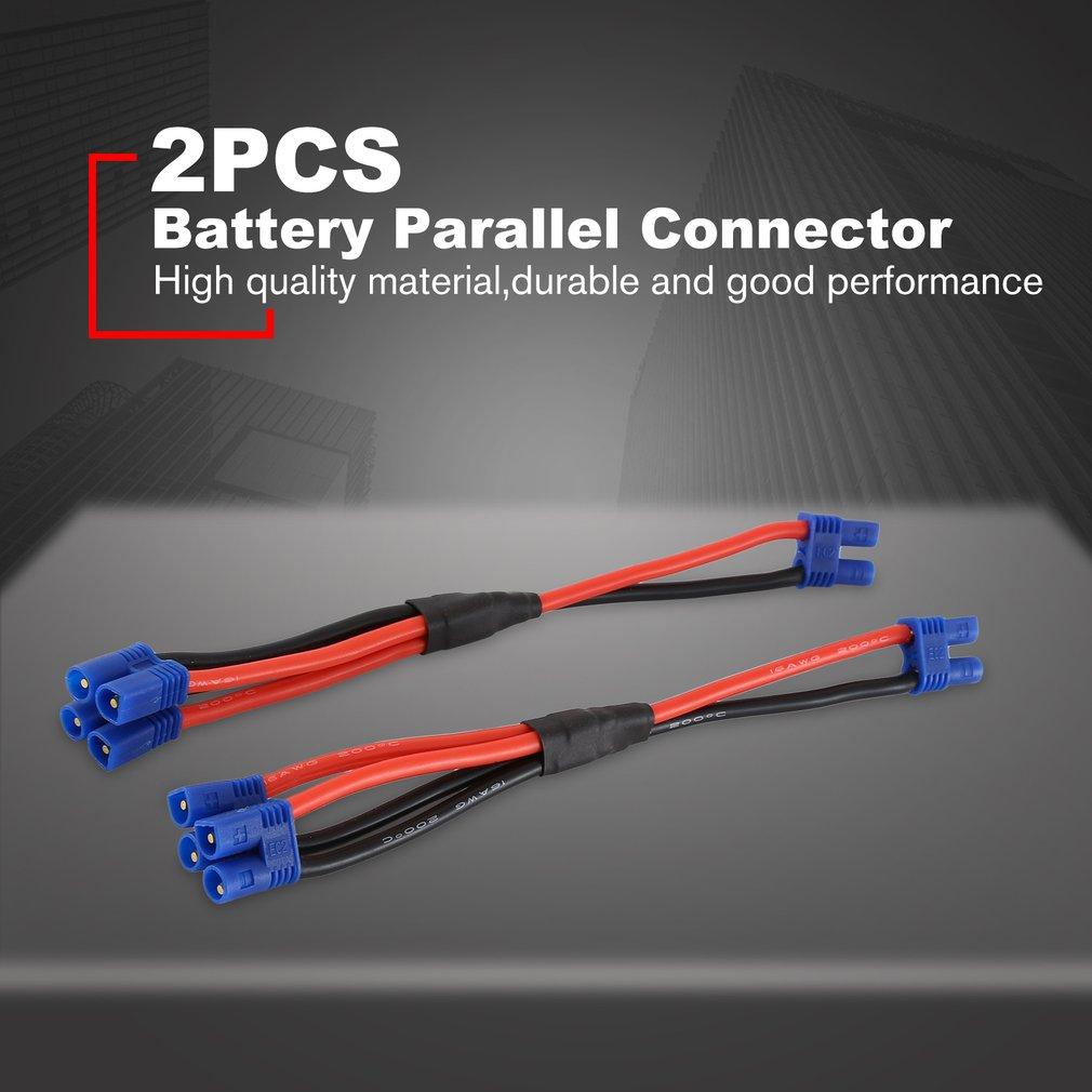Amass H501S H502S EC2 plug RC Battery Parallel Adapter Wire 16AWG 2Pcs uygun fiyatlı satın