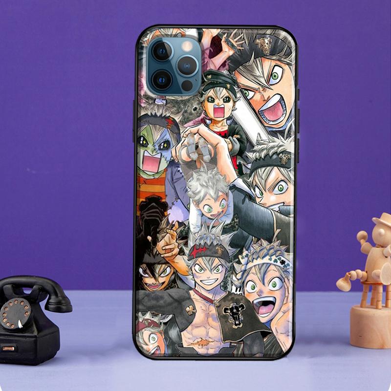 

Силиконовый чехол Asta Black Clover для iPhone 13 Mini 11 14 12 Pro Max 7 8 Plus X XR XS Max SE 2020, чехол для телефона iPhone 14Pro MAX