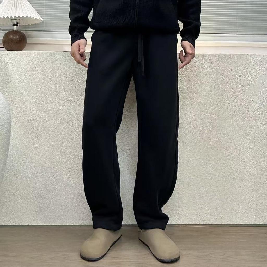 [Casual pants] Autumn and winter new sweatpants loose and versatile sweatpants straight simple trousers men's elastic waist