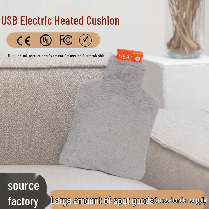 USB Heated Hand Warmer & Back Pillow – Electric Cushion for Winter