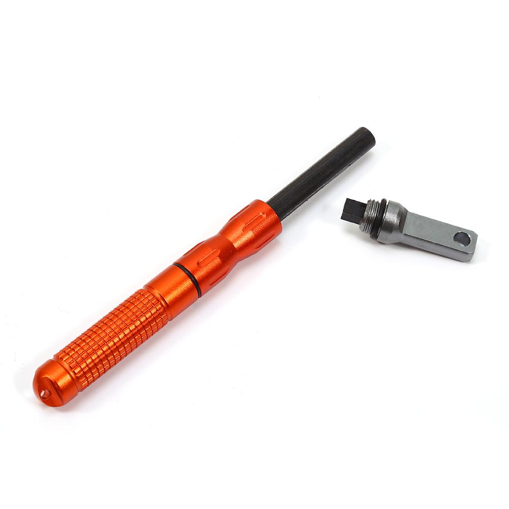 Utendørs Survival Camp EDC Alloy Vanntett Magnesium flintstein CNC girlomme (oransje)