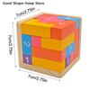 Colorful Wooden Blocks Puzzles 3D Puzzle Toys Classic Luban Lock Cube Intellectual Game For Children And Adults