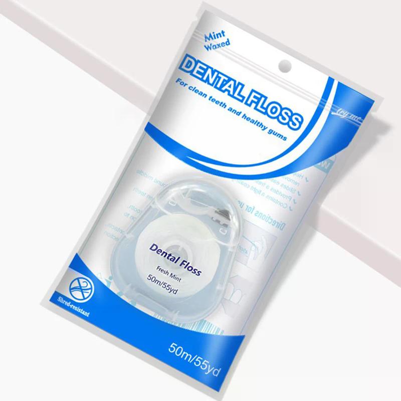 50m Portable Floss Care Picks Tooth Cleaning Tool With Case Practical Health Hygiene Supplies Oral Care