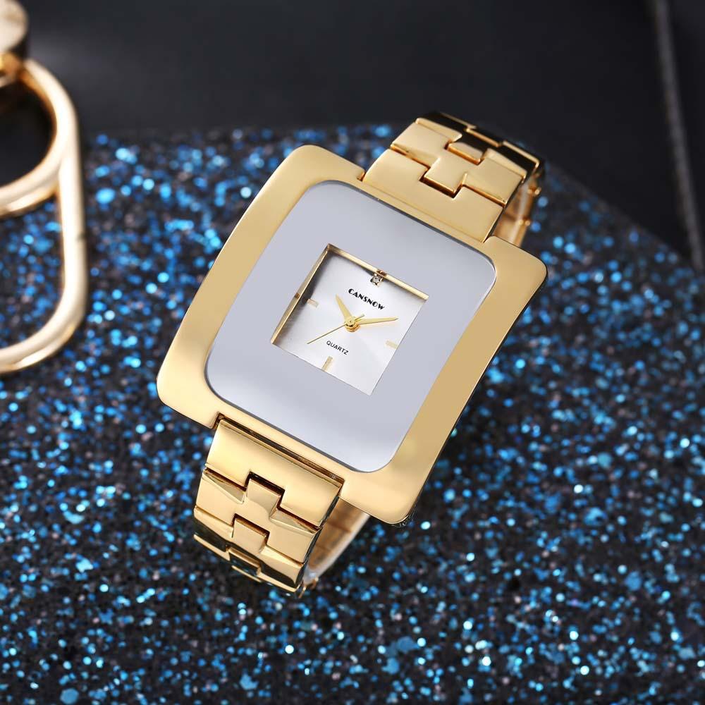 

Гарячий тренд годинник з простим великим циферблатом, золотий сріблястий квадратний кварцовий для жінок і чоловіків, сталевий ремінець, водонепроникний для жінок і годинник срібний/золотий