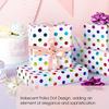 1 roll Rainbow Colorful Polka Dot Wrapping Paper-Mini Roll Gift Wrap for Birthdays, Holidays, Parties, Boys & Girls - 43 x 300cm