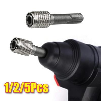 Hexagonal Converter SDS Plus Convert To 1/4 Hex Shank Adapter  Electric Hammer Power Screwdriver Bit Holder Socket Impact Driver