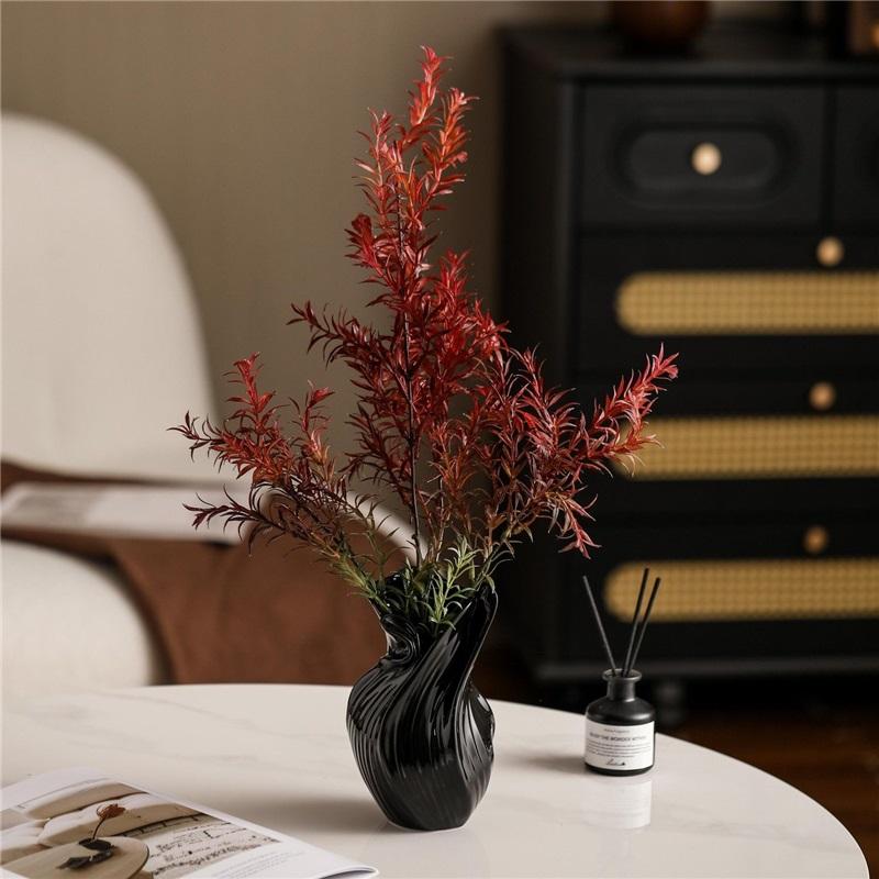 Nordic creative ceramic vase rotating aesthetic ornaments high-end living room entrance tabletop dining table dried flower decorations