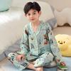 Purple Blossom Boys' Long-Sleeve Pajama & Homewear Set