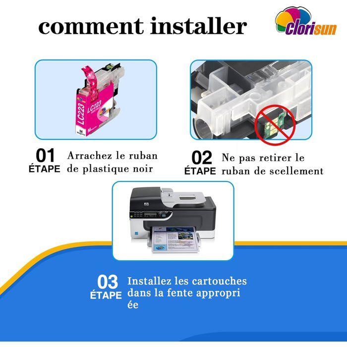 TRAHOO-LC 223 Ink Cartridges for Brother LC223 LC221 Black Cyan Magenta Yellow Compatible for Brother MFC-J480DW J5620DW [J97]