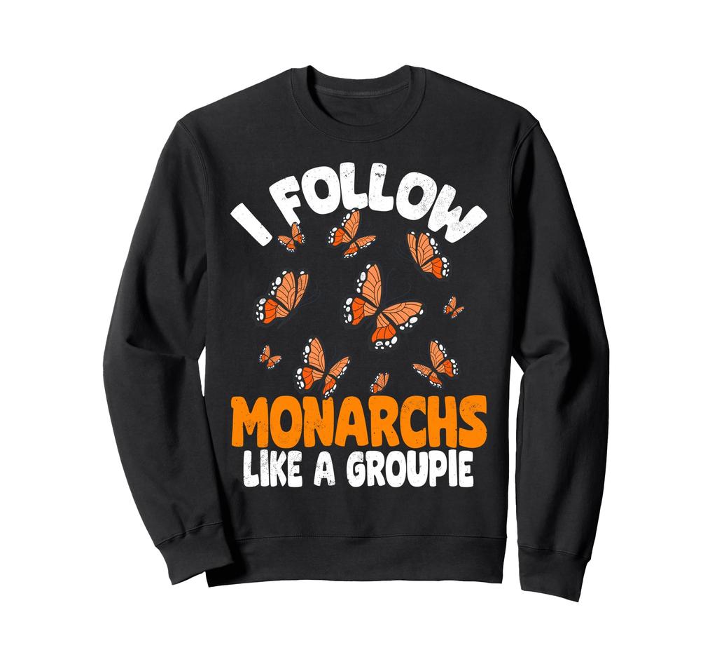 Butterfly graphic orange aesthetic Monarch butterfly sweatshirt