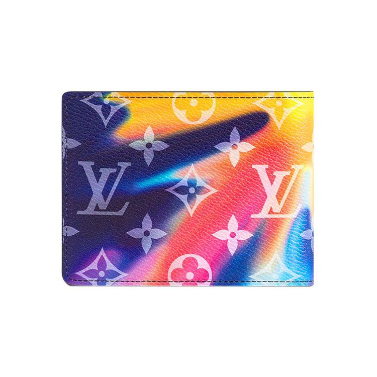 Louis Vuitton Monogram Sunset Tie-Dye Multifunctional Leather Wallet Men Wallet Multicolor M80954