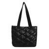 Chic And Spacious Simple Diamond Pattern Shoulder Bag For Everyday Use In 2023