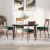 Seat Cushions 4 pcs Dark Green 40 x 40 x 6 cm Fabric