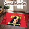 Custom Rug Billie Eilish Pattern Print Name Text Soft Non‑Slip Floor Carpet for Home Indoor Decoration