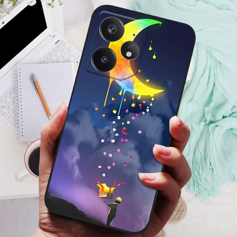 Pro Realme Neo7 Pouzdro Měkký Silikonový Kryt Černý Nárazník TPU Pro Realme Neo 7 Pouzdro Neo7 5G Funda Pouzdra na Telefon Matný Zadní Kryt