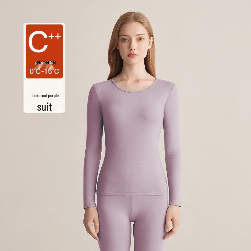 

5A антибактериальный комплект термобелья из хлопка Синьцзян для пар - длинноволокнистый хлопок, круглый вырез, для мужчин и женщин, идеально подходит для осени и зимы XXL (Women s 130-140 lbs, Men s 140-160 lbs)