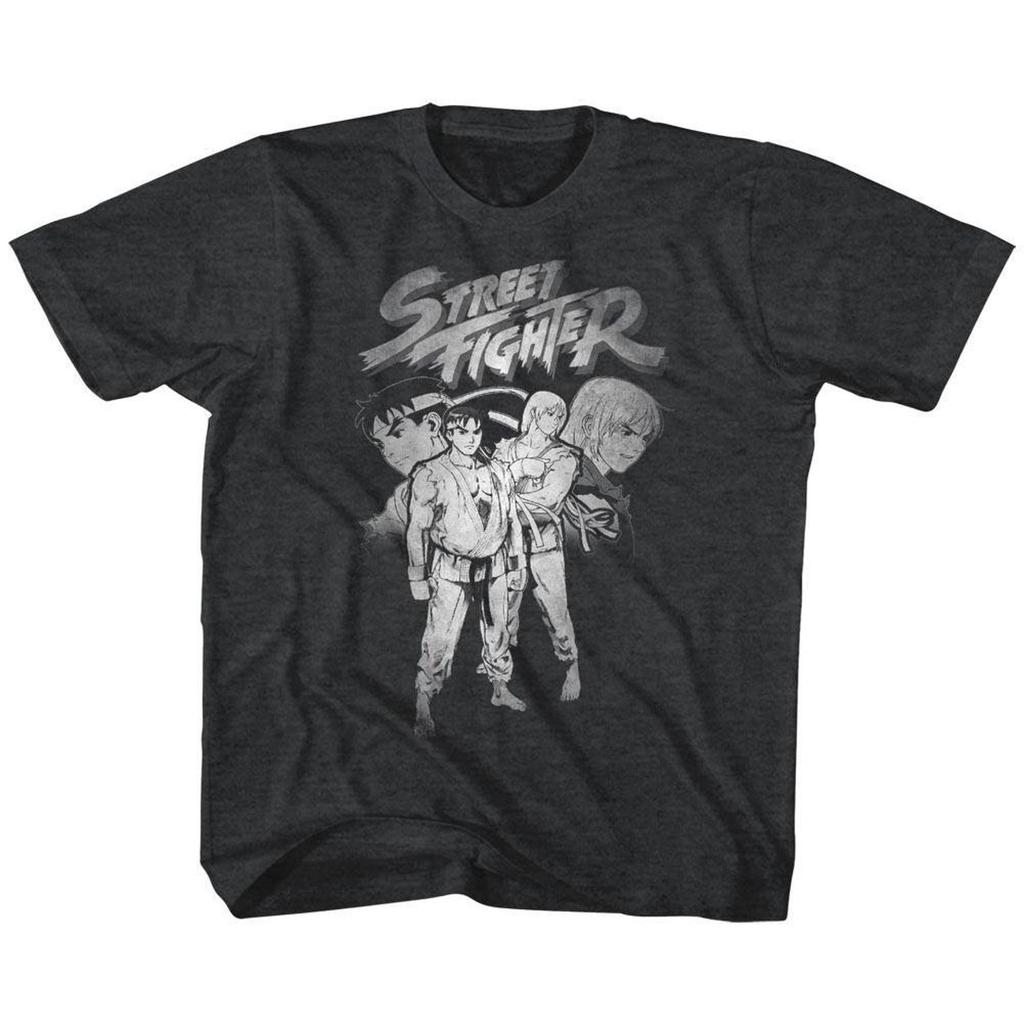 Street Fighter Sf Alpha 3 Ryu Ken Black Heather Children's T-Shirt