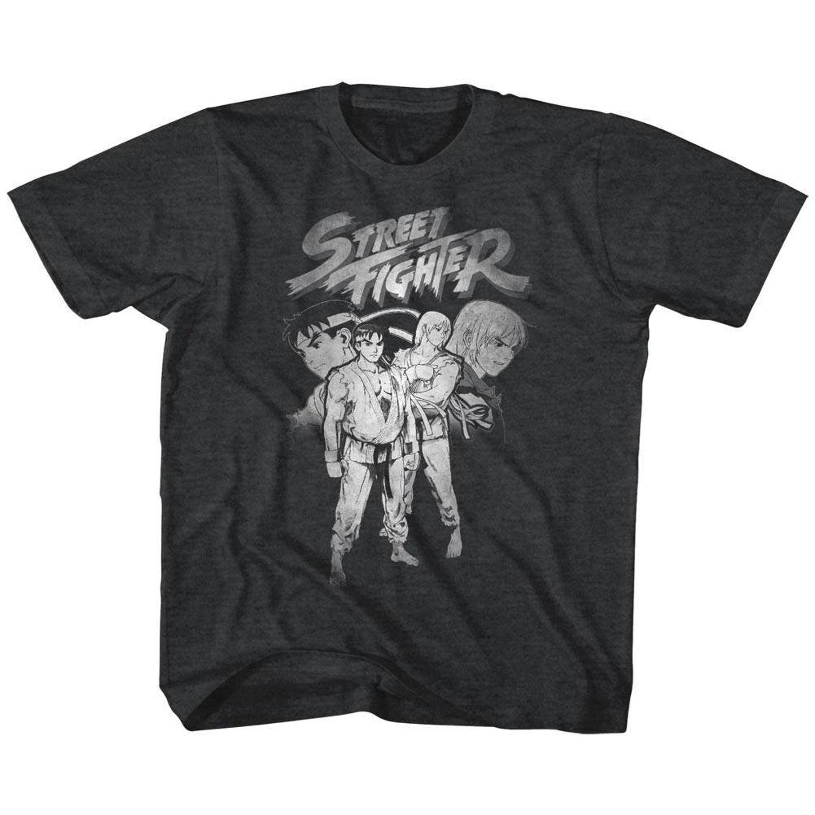 Street Fighter Sf Alpha 3 Ryu Ken Black Heather Children s T-Shirt S