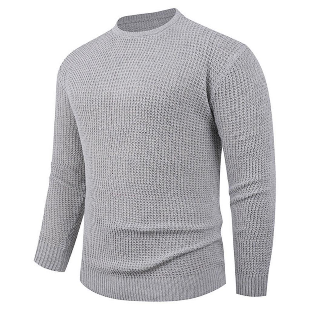 Men's And Women's Casual And Fashionable Knitted Sweaters, Long-sleeved Round-neck Knitted Checkered Top Sweaters