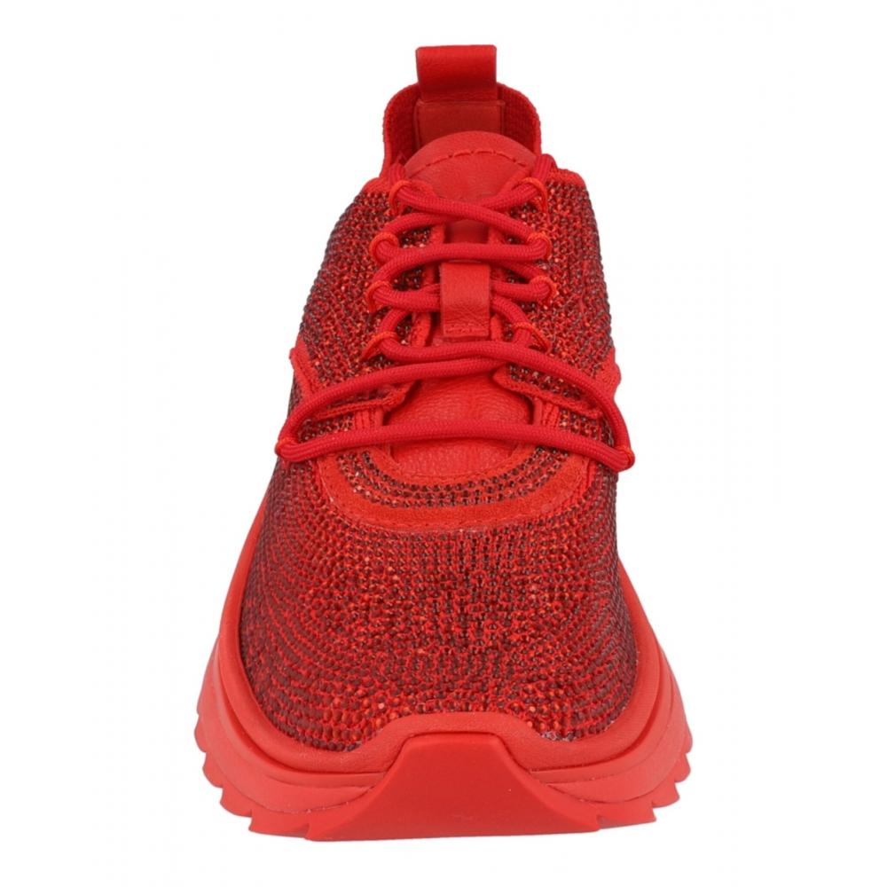 Salvatore Ferragamo Nima Strass Crystal Embellished Sneakers Red