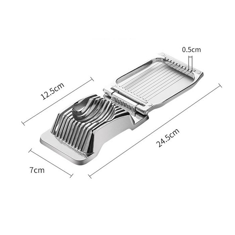 Square Stainless Steel Egg Slicer, Household Egg Slicer, Vegetable, Fruit, Mushroom, Ham, Strawberry Banana Slicers Kitchen Tool
