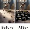 Black Dog Cat Paw Print Printed Doormat Mat Polyester Pet Lover Welcome Entrance Floor Rug