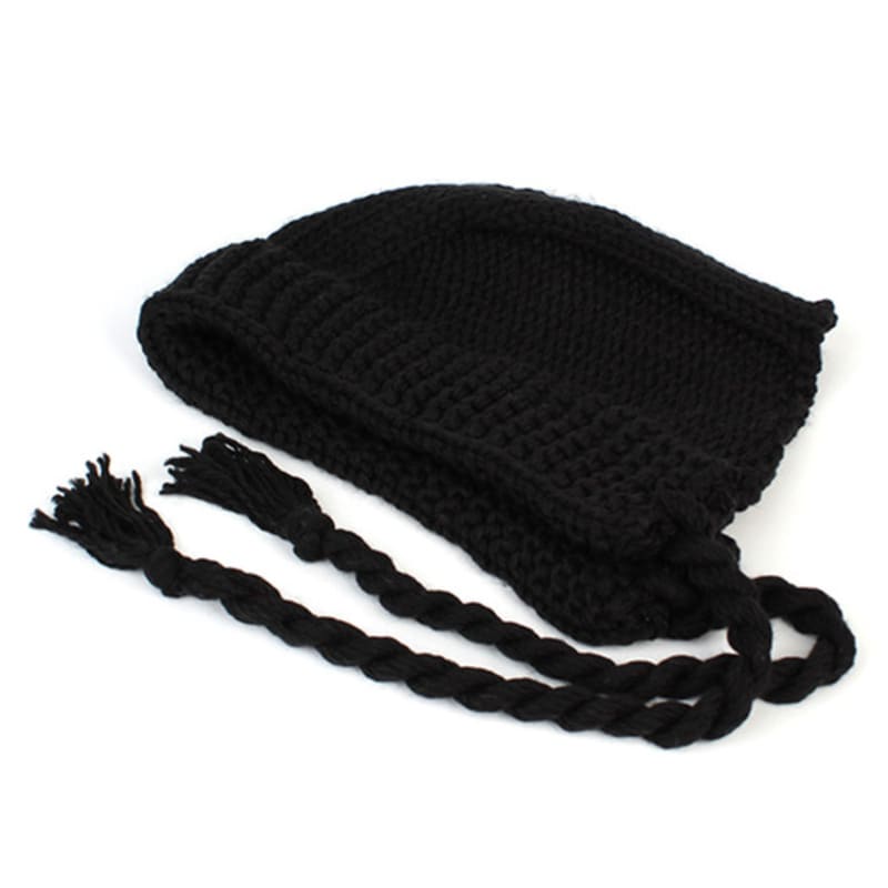 Universal chemistry Rope Black Knit Bonnet Hat