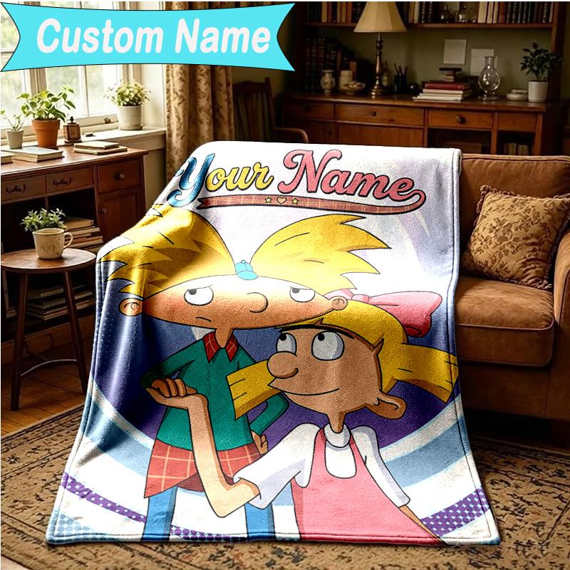 1PC Custom Name Blanket Arnold Adventure Awaits Flannel Blankets Patterns Throw Blanket All-Season Soft Gift for Couch, Bed, Camping, Birthday Gifts