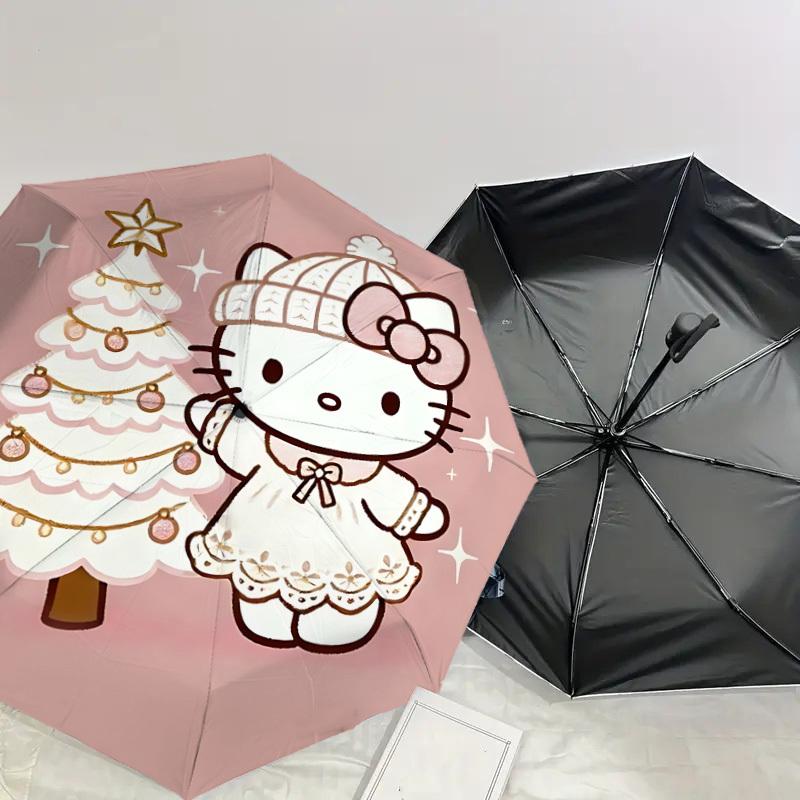 Kitty Christmas Edition: Cute and Festive Umbrella - Perfect for Outdoor Adventures, Travel Essentials, Lightweight and Durable 172