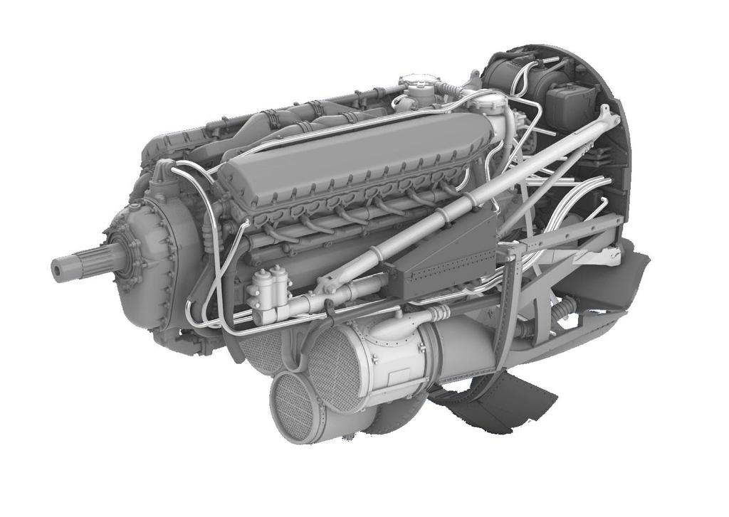 Eduard 1/48 Brassin P-40E Engine (for Eduard) Plastic Model Parts EDU6481069 (Airplane)
