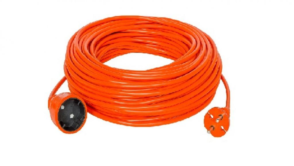 Garden Extension Cord 1-Socket B/U /Ohms 2X1/ Orange