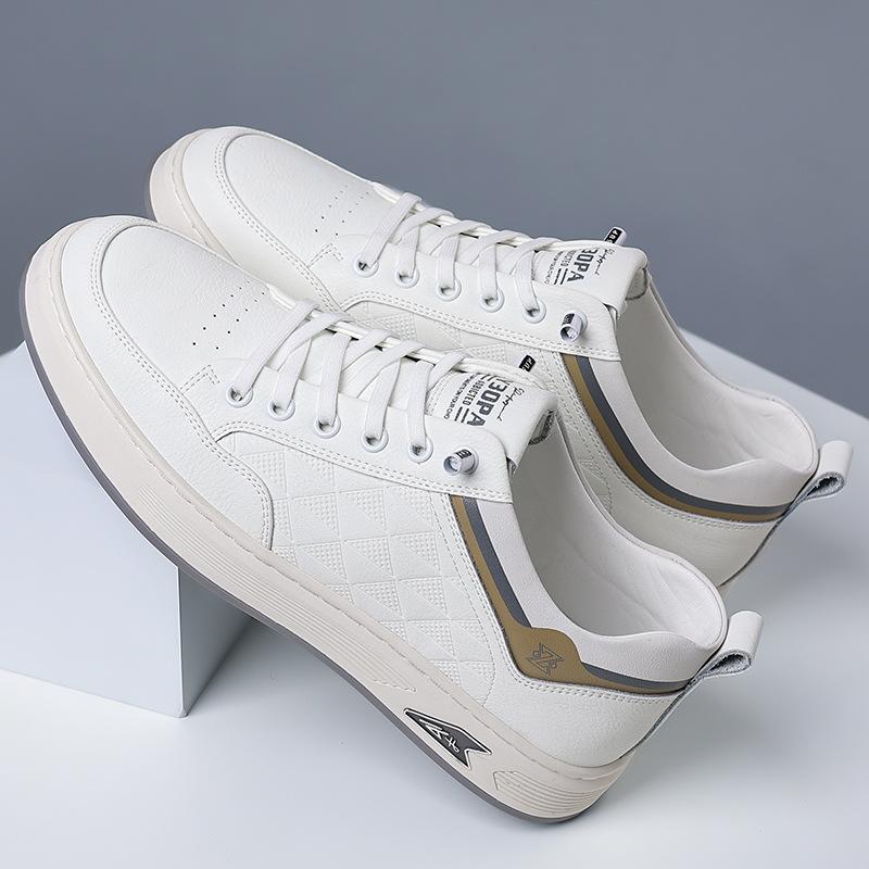 Fashion 2025 Board Shoes One Step Men's Spring Korean Edition Business Sports Casual Leather Shoes Men