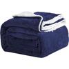 Fleece Blanket - Good Nite - 200 X 230 Cm - Navy Blue - Soft and Warm - Machine Washable