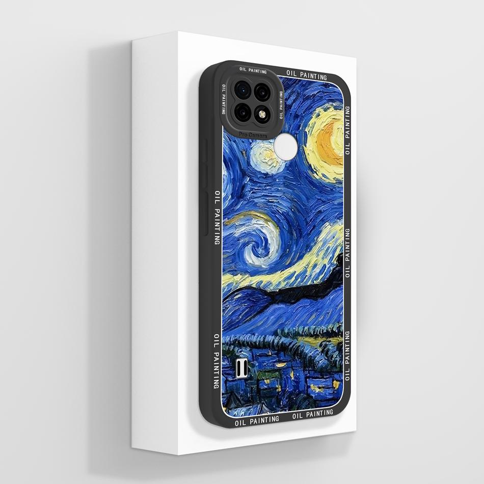 For Realme C21 C21Y C25 C25Y C25S Case Soft Liquid Silicone Phone Housing For Realme C 21 C 25 Anti Drop Artistic Back Covers