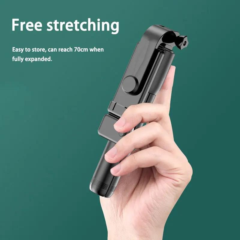 Bezdrôtový stojan na statív so selfie tyčou s ľahkým diaľkovým ovládaním Bluetooth pre rozšíriteľný statív pre mobilný telefón iPhone Tiktok Live Streaming