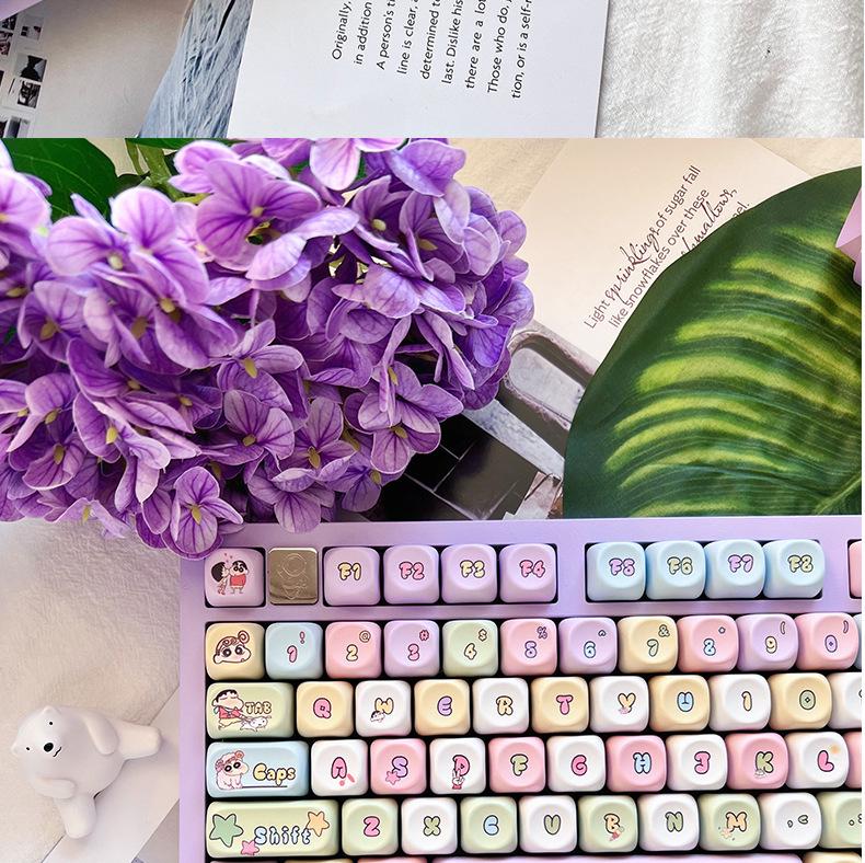 Crayon Shin-chan Cute Pink Custom PBT Keycap for Mechanical Keyboards