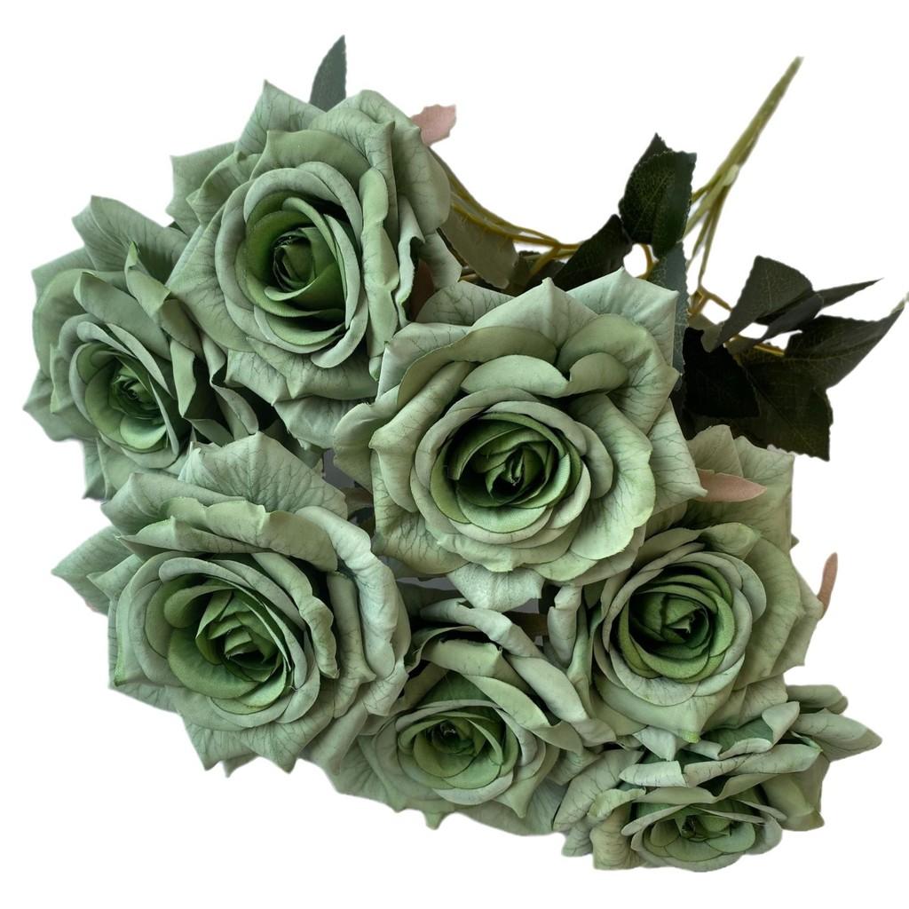 Rose Wedding Decor Artificial Silk Flowers With 7head Design For Bridal Ceremony And Photography