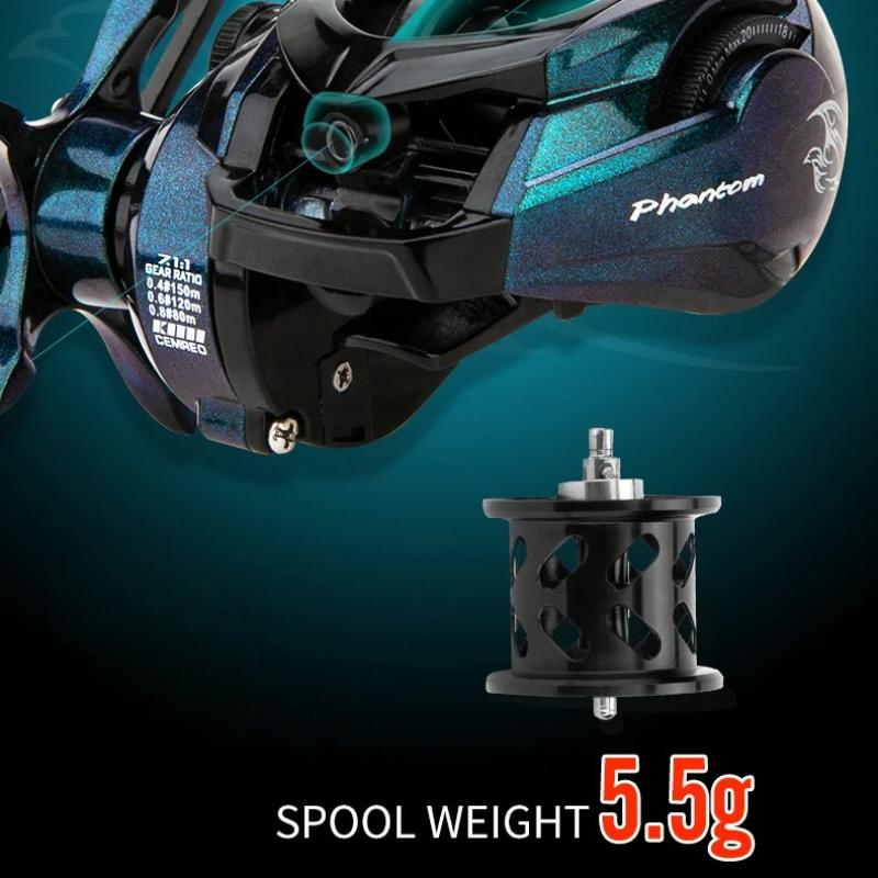Newly Light Game Bait Casting Fishing Reel Magnetic Brake System 7.1:1 Small Body Fishing Reel 5+1 BB 4kg Max Drag Waterproof and Corrosion Resistant