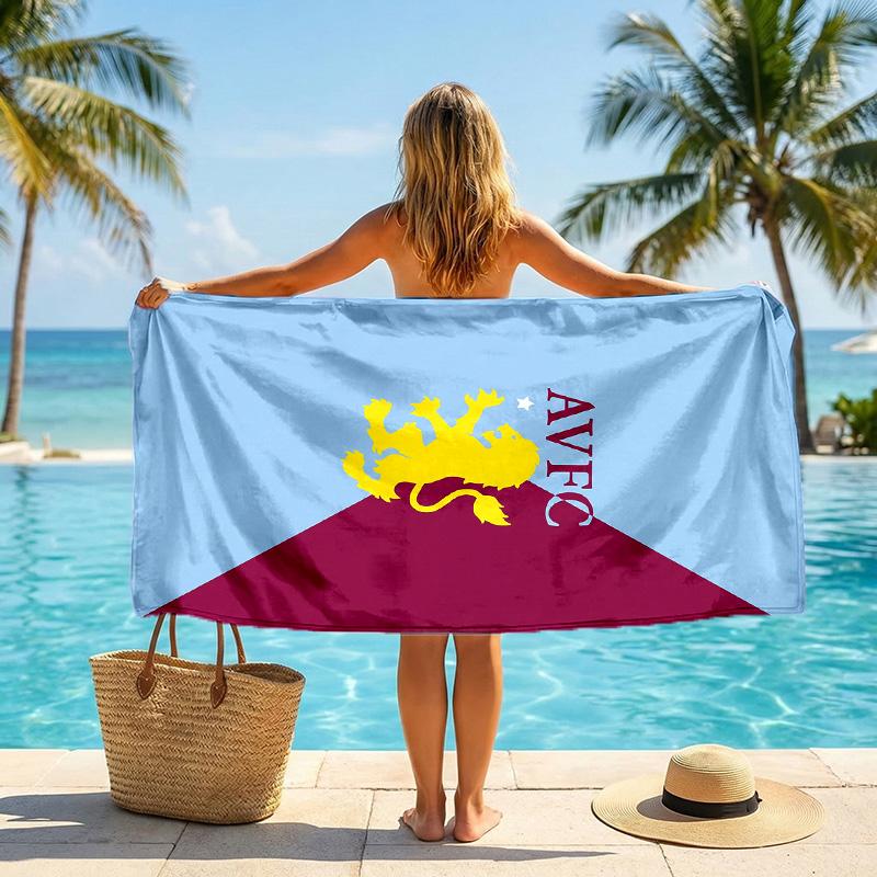 Asciugamano da Spiaggia Aston Villa Football in Morbida Microfibra Asciugatura Rapida Assorbente per Spiaggia Piscina Viaggio